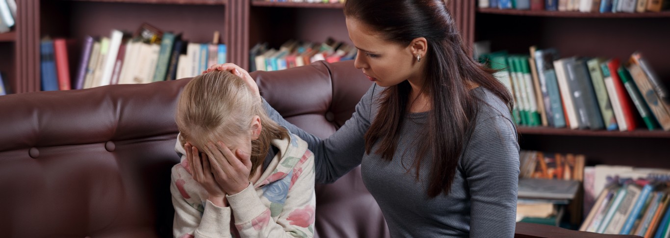 Young child showing distress